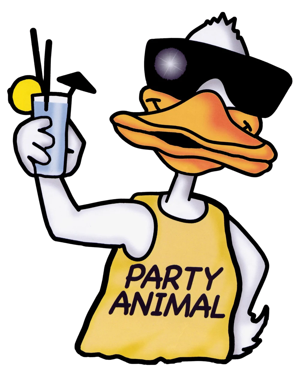 Unser Party-Animal mit Sonnenbrille und Cocktail